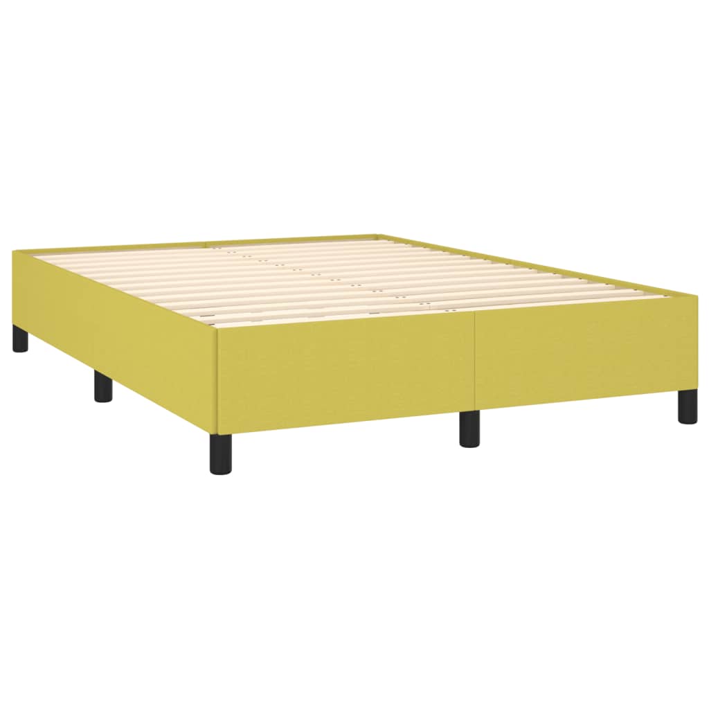 Estrutura de cama sem colchão 140x190 cm tecido verde