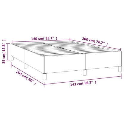 Estrutura de cama 140x200 cm tecido cinzento-escuro