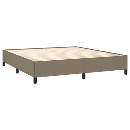 Estrutura de cama 160x200 cm tecido cinza-acastanhado