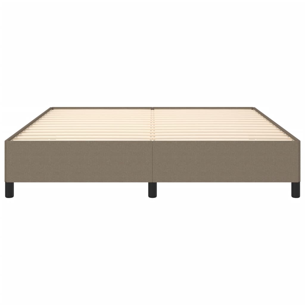 Estrutura de cama 160x200 cm tecido cinza-acastanhado