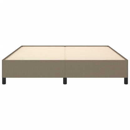 Estrutura de cama 160x200 cm tecido cinza-acastanhado