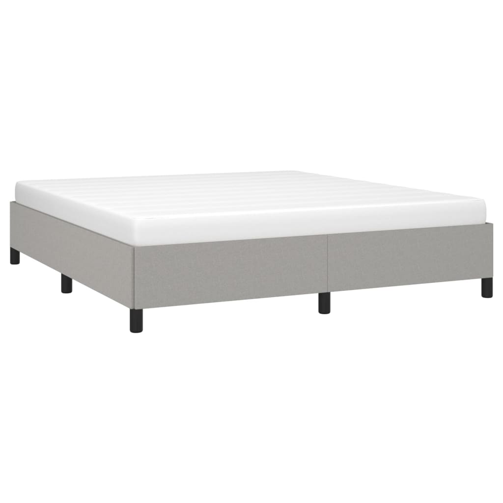 Estrutura de cama 180x200 cm tecido cinza-claro