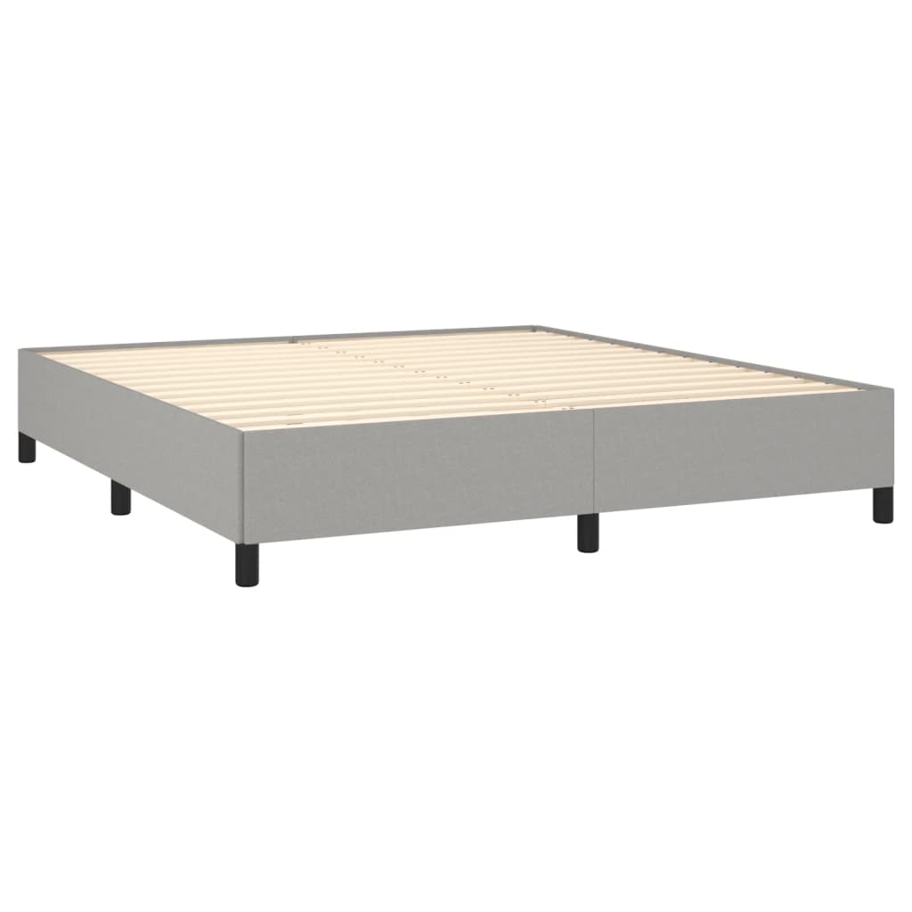 Estrutura de cama 180x200 cm tecido cinza-claro