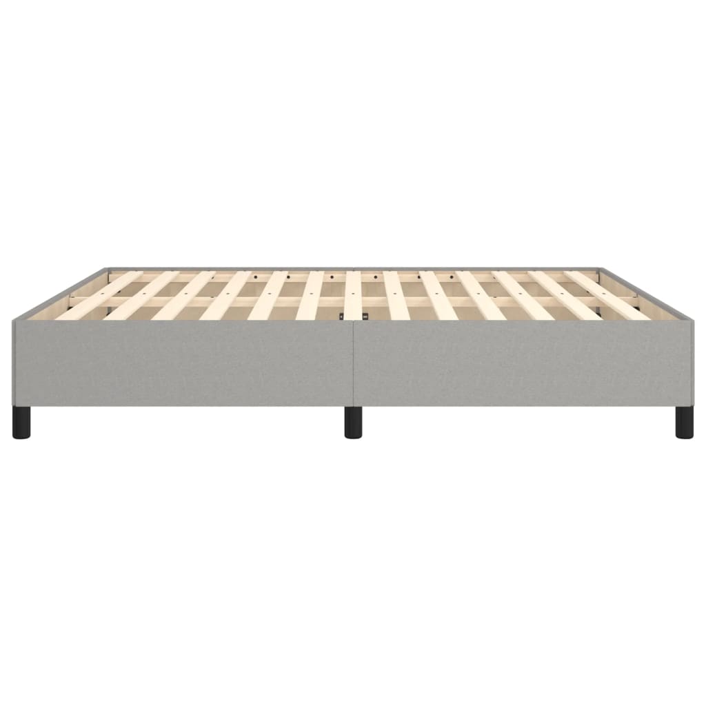 Estrutura de cama 180x200 cm tecido cinza-claro