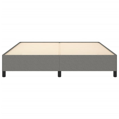 Estrutura de cama 180x200 cm tecido cinzento-escuro