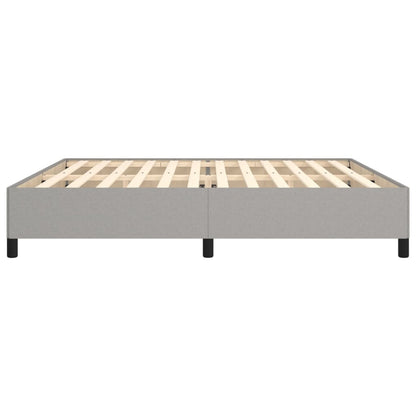 Estrutura de cama 200x200 cm tecido cinzento-claro