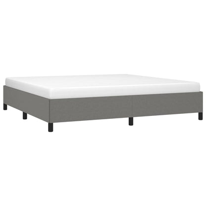 Estrutura de cama tecido cinzento-escuro 200x200 cm