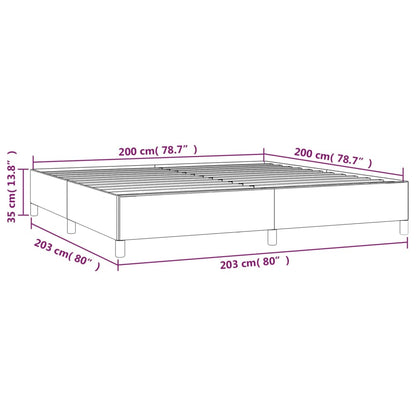 Estrutura de cama tecido cor creme 200x200 cm