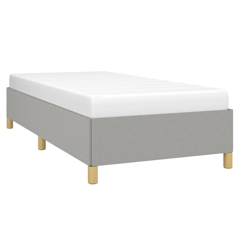 Estrutura de cama 90x190 cm tecido cinza-claro