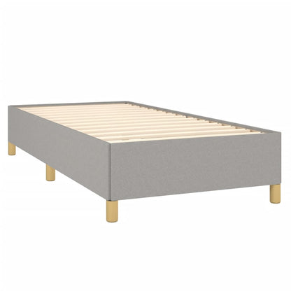 Estrutura de cama 90x190 cm tecido cinza-claro