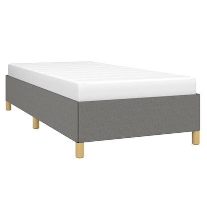 Estrutura de cama 90x190 cm tecido cinzento-escuro