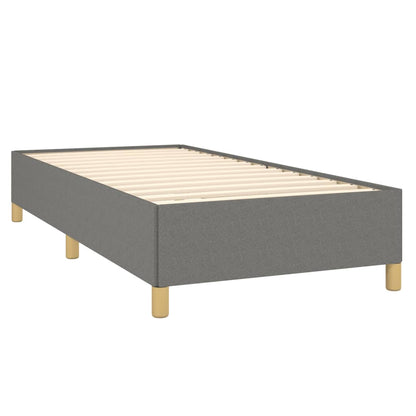 Estrutura de cama 90x190 cm tecido cinzento-escuro