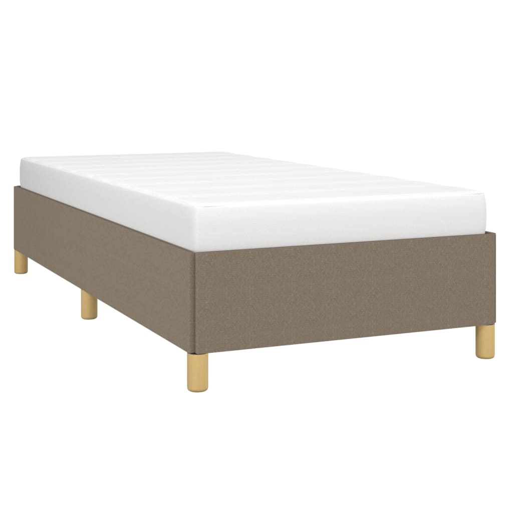 Estrutura de cama 90x190 cm tecido cinza-acastanhado