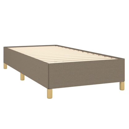 Estrutura de cama 90x190 cm tecido cinza-acastanhado