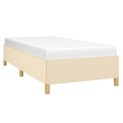 Estrutura de cama 90x190 cm tecido cor creme