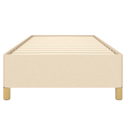 Estrutura de cama 90x190 cm tecido cor creme