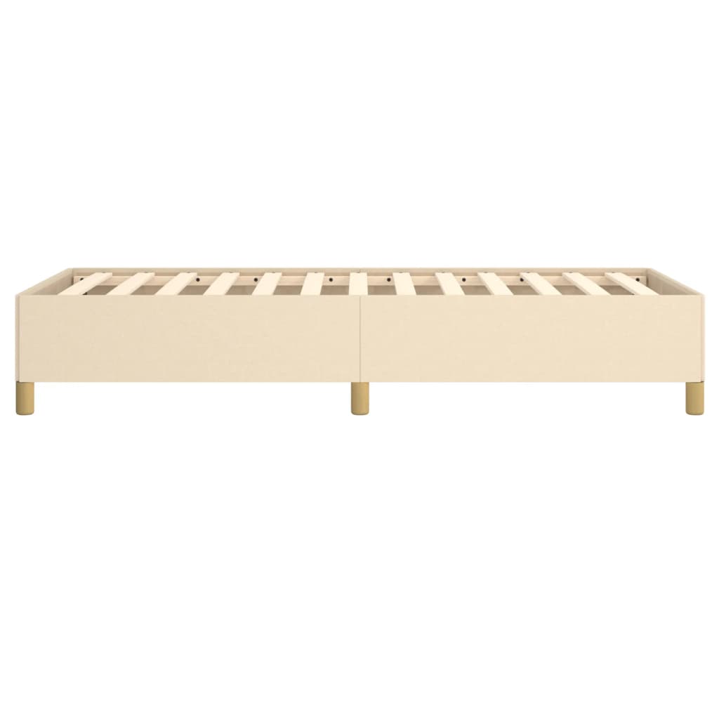 Estrutura de cama 90x190 cm tecido cor creme