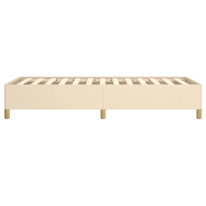 Estrutura de cama 90x190 cm tecido cor creme