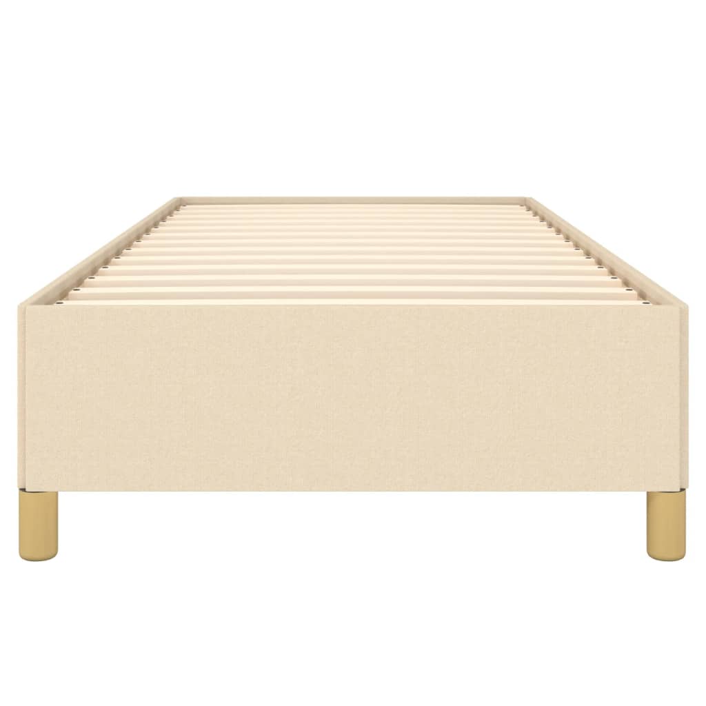 Estrutura de cama 90x200 cm tecido cor creme