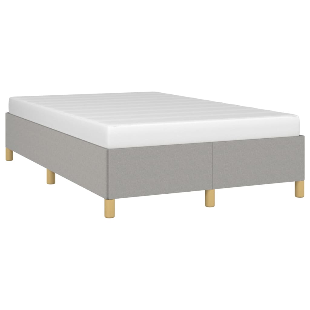 Estrutura de cama 120x200 cm tecido cinza-claro