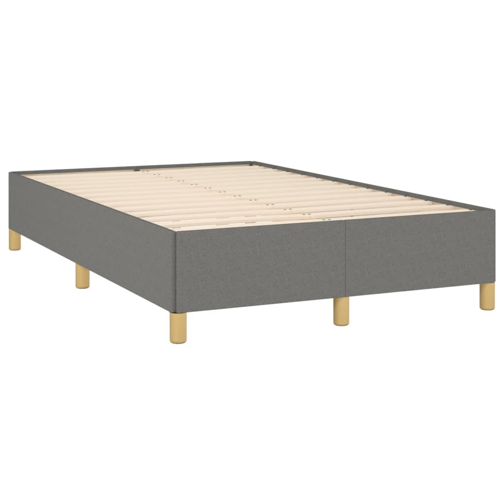 Estrutura de cama 120x200 cm tecido cinzento-escuro