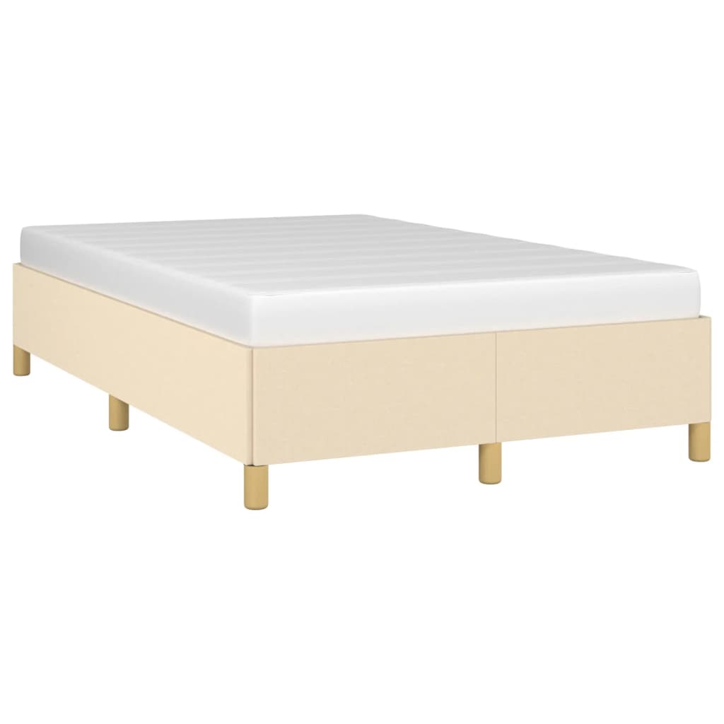 Estrutura de cama 120x200 cm tecido cor creme