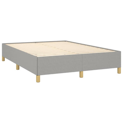 Estrutura de cama 140x190 cm tecido cinza-claro