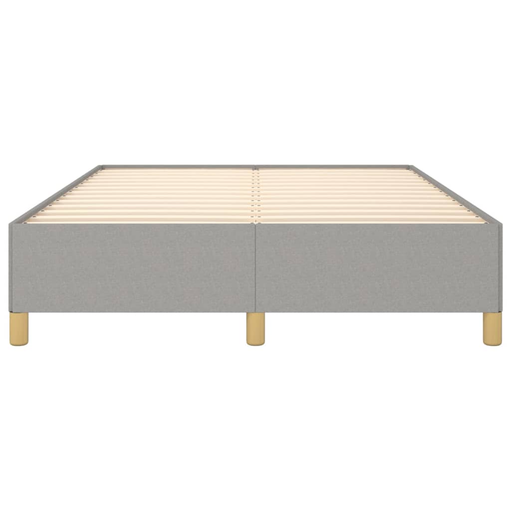 Estrutura de cama 140x190 cm tecido cinza-claro