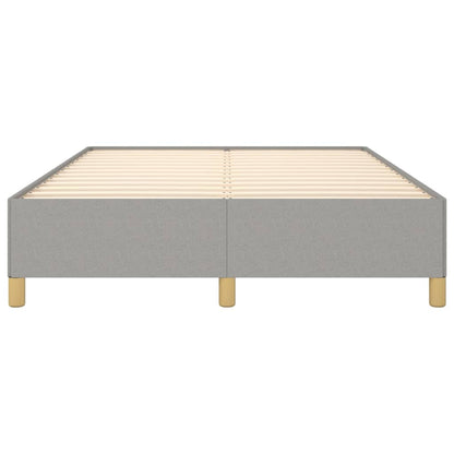 Estrutura de cama 140x190 cm tecido cinza-claro