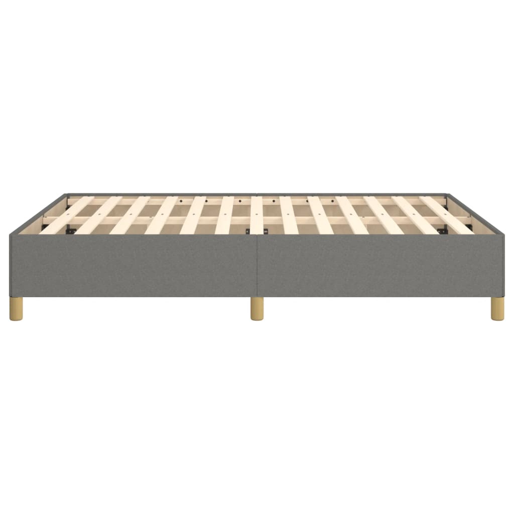 Estrutura de cama 140x190 cm tecido cinzento-escuro