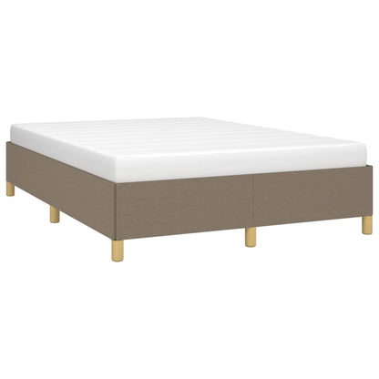 Estrutura de cama 140x190 cm tecido cinza-acastanhado