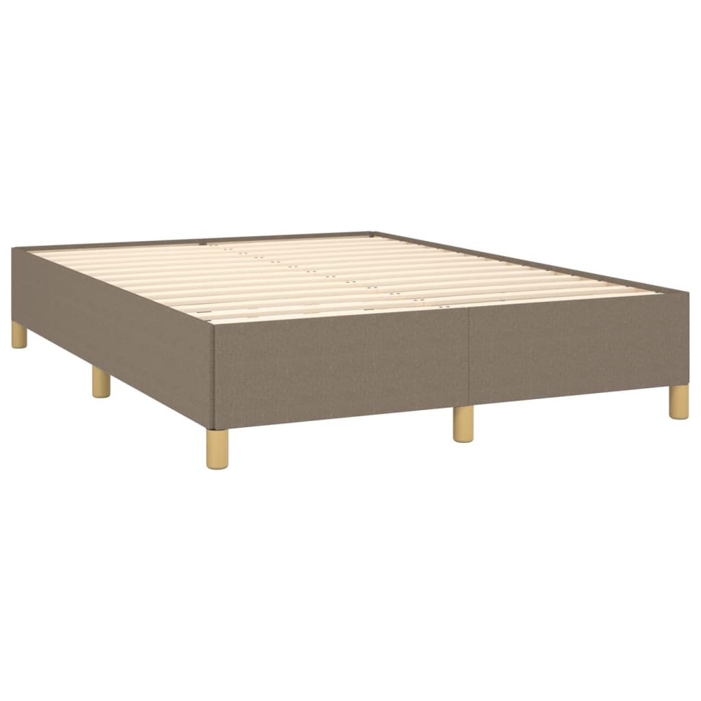 Estrutura de cama 140x190 cm tecido cinza-acastanhado