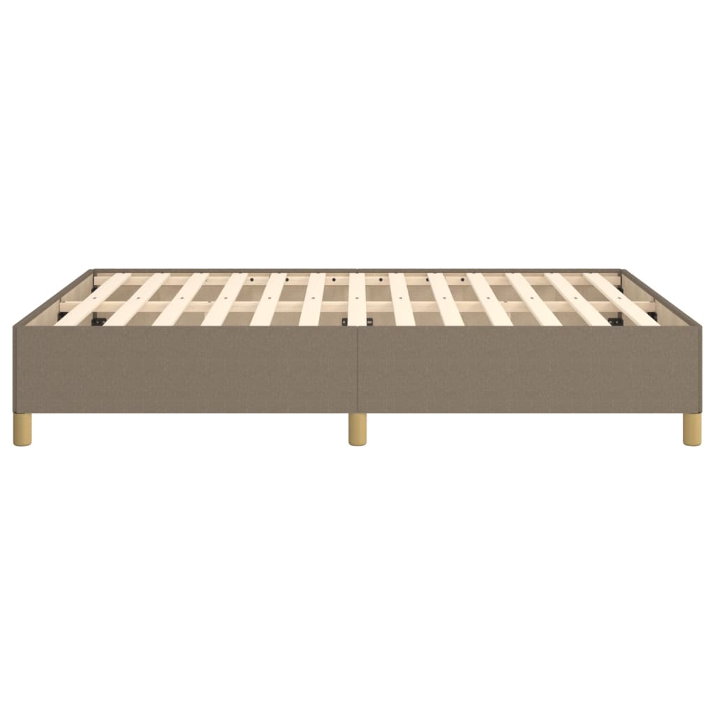 Estrutura de cama 140x190 cm tecido cinza-acastanhado