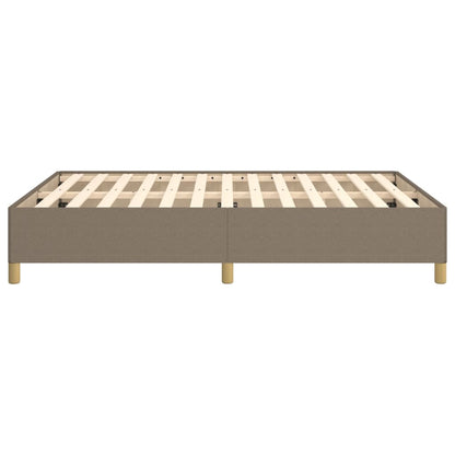 Estrutura de cama 140x190 cm tecido cinza-acastanhado