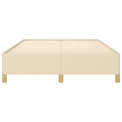 Estrutura de cama 140x190 cm tecido cor creme