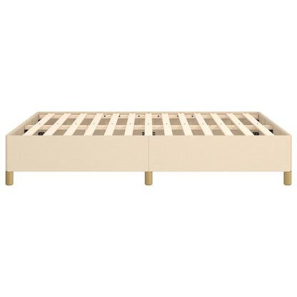 Estrutura de cama 140x190 cm tecido cor creme