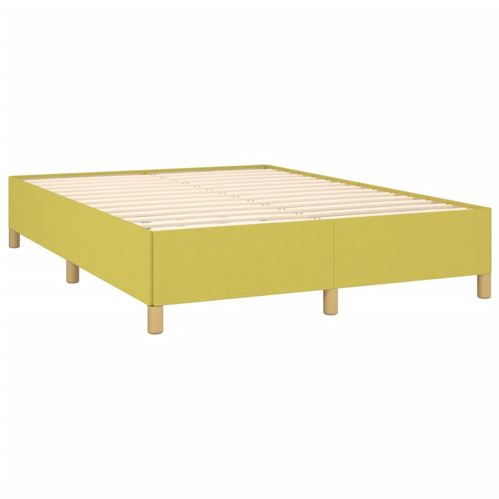 Estrutura de cama sem colchão 140x190 cm tecido verde