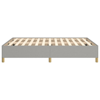 Estrutura de cama 140x200 cm tecido cinza-claro