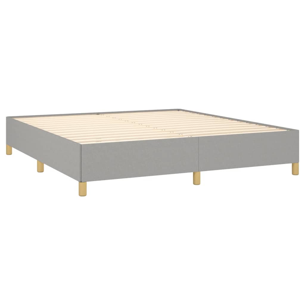 Estrutura de cama 160x200 cm tecido cinza-claro