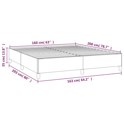 Estrutura de cama 160x200 cm tecido cinza-claro