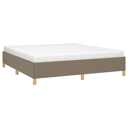 Estrutura de cama 160x200 cm tecido cinza-acastanhado