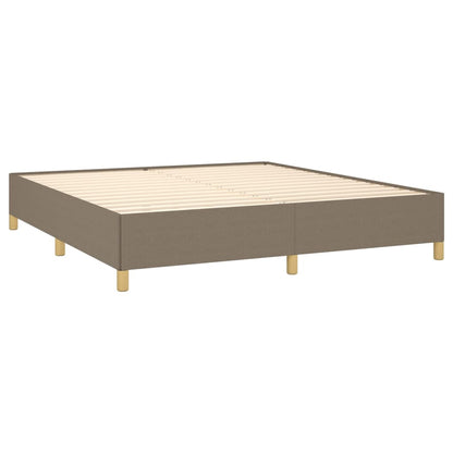 Estrutura de cama 160x200 cm tecido cinza-acastanhado