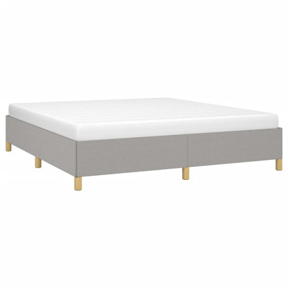 Estrutura de cama 180x200 cm tecido cinza-claro