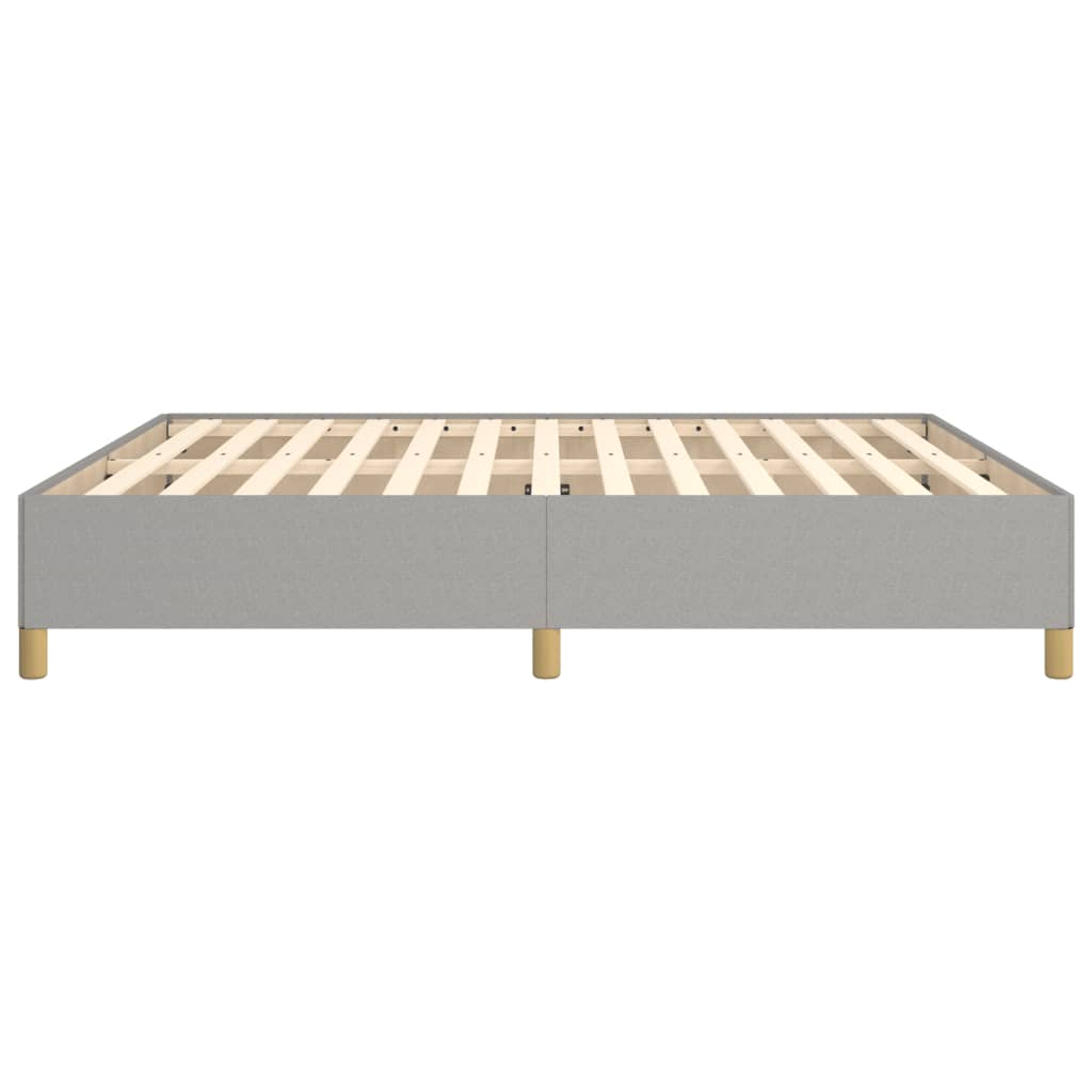 Estrutura de cama 180x200 cm tecido cinza-claro