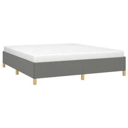 Estrutura de cama 180x200 cm tecido cinzento-escuro