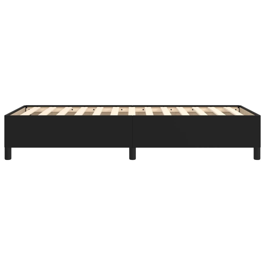 Estrutura de Cama Salu em Couro Artificial Preto - 80x200 cm - Design Moderno