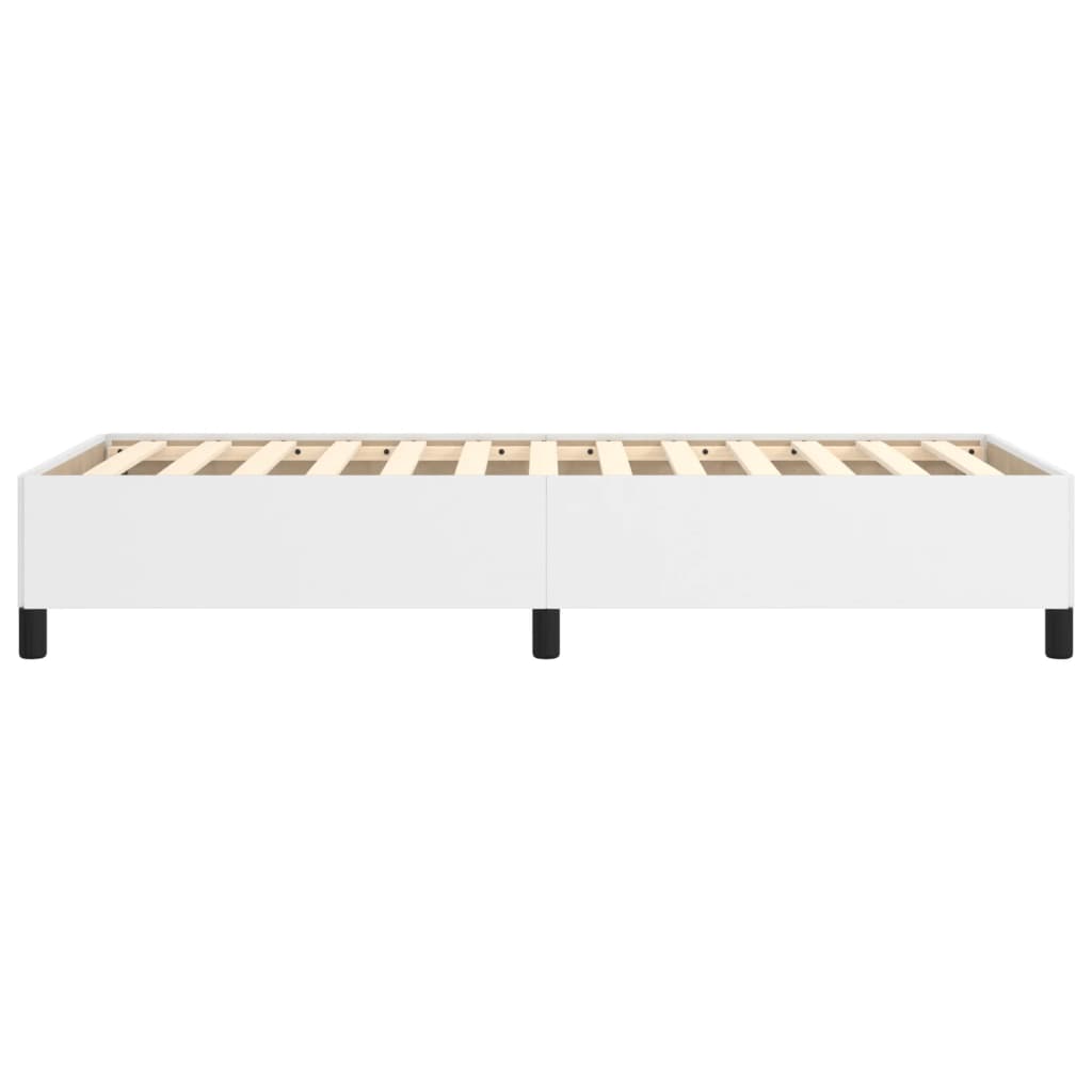 Estrutura de Cama Salu em Couro Artificial Branco - 80x200 cm - Design Moderno