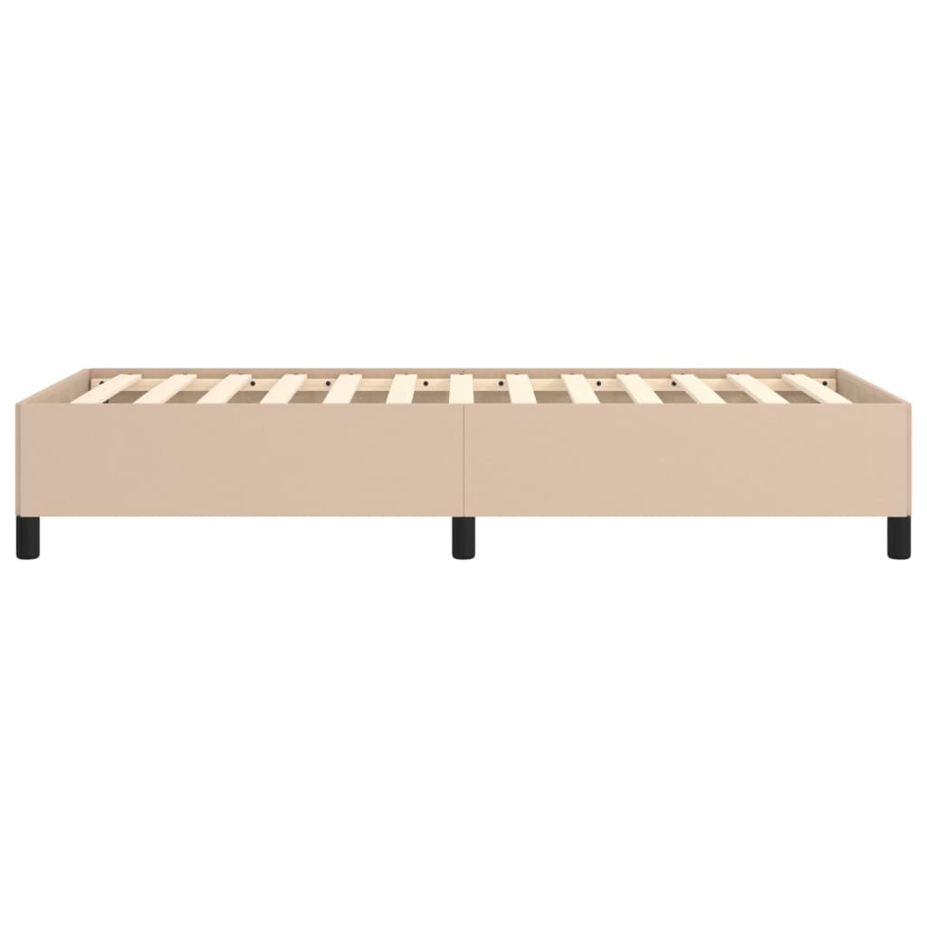 Estrutura de cama 80x200 cm couro artificial cor cappuccino