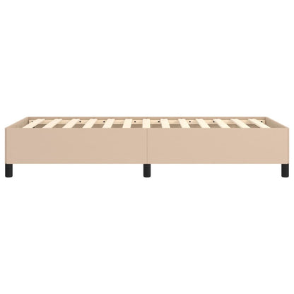 Estrutura de cama 80x200 cm couro artificial cor cappuccino