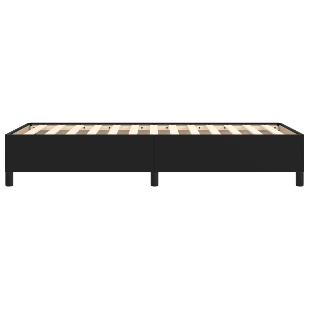 Estrutura de cama 90x190 cm couro artificial preto